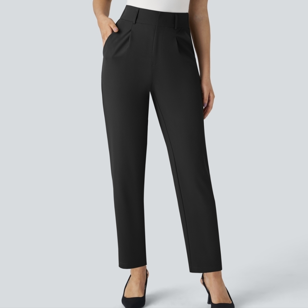 High Waisted Pocket Tapered Pants